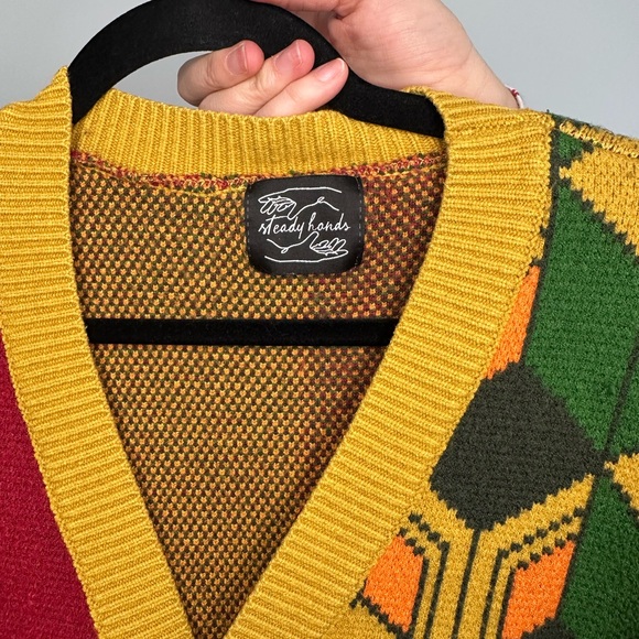 Steady Hands - Geometric Pattern Sweater - Sz. S/M - Picture 7 of 7